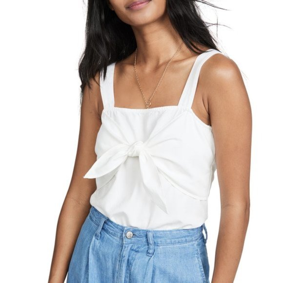 Madewell Tops - [NWT] Madewell White Tie Front Cami